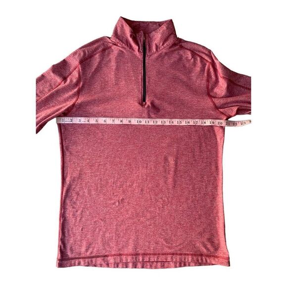 Lululemon Surge Warm 1/2 Zip In Silver Heathered Prep Red - Picture 12 of 13